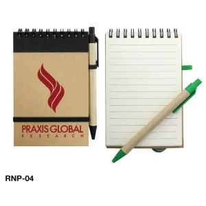 Promotional Recycled Notepads with Pen RNP-04- Corporate Gifts